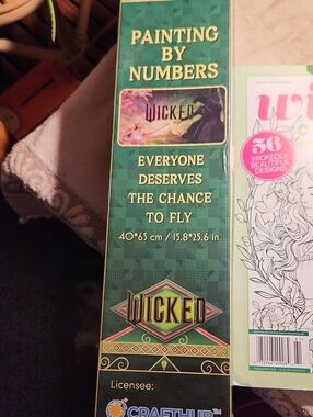 Wicked Paint By Numbers And Adult Coloring Book Set